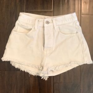 button fly jean shorts